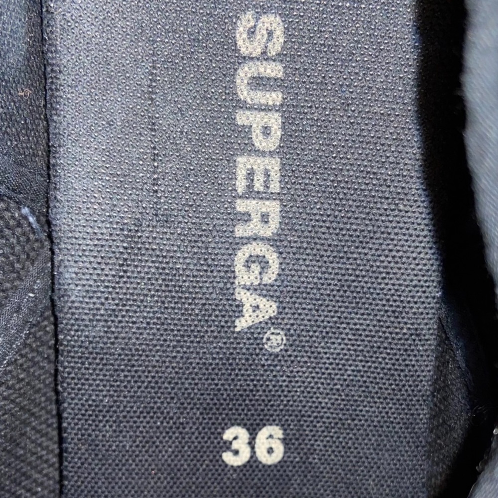 SUPERGA Black Canvas Low Classic Sneakers Size 6 - Picture 4 of 15